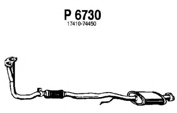 Труба выхлопного газа FENNO P6730