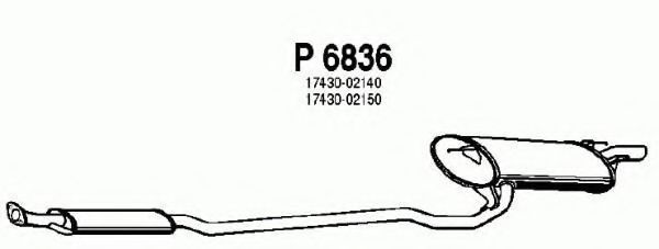 Глушитель выхлопных газов конечный FENNO P6836