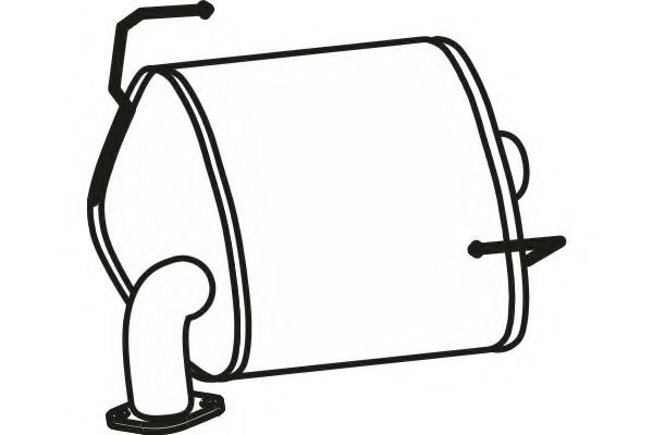 Глушитель выхлопных газов конечный FENNO 9052