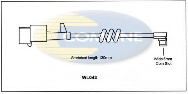 Сигнализатор, износ тормозных колодок COMLINE WL043