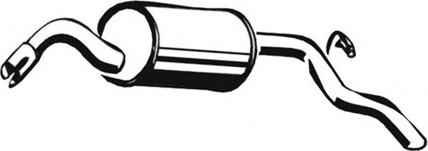 Глушитель выхлопных газов конечный ASMET 07060