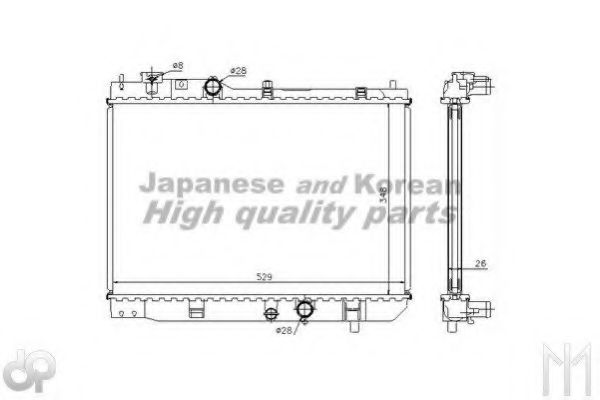 Радиатор, охлаждение двигателя AURADIA 105109