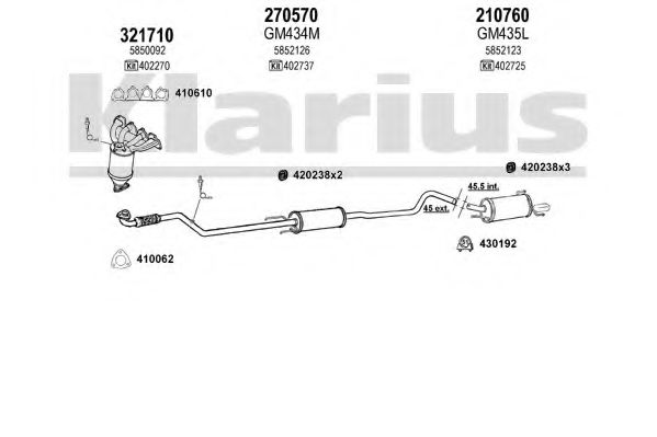 Система выпуска ОГ KLARIUS 391196E