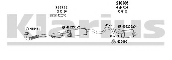 Система выпуска ОГ KLARIUS 391286E