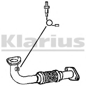 Труба выхлопного газа KLARIUS 301449