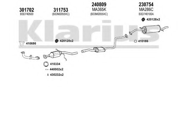Система выпуска ОГ KLARIUS 570261E