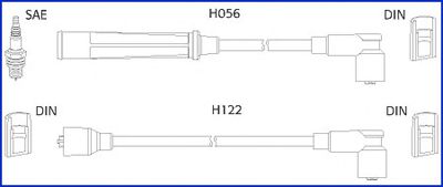 Комплект проводов зажигания HITACHI 134438