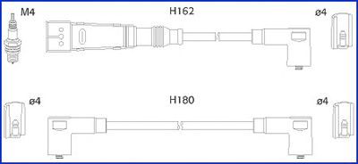 Комплект проводов зажигания HITACHI 134711