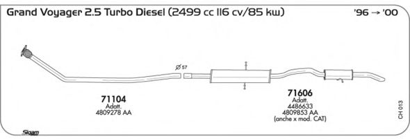 Система выпуска ОГ SIGAM CH013
