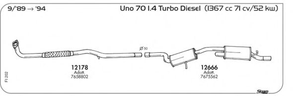 Система выпуска ОГ SIGAM FI202