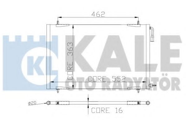 Конденсатор, кондиционер KALE OTO RADYATÖR 248200