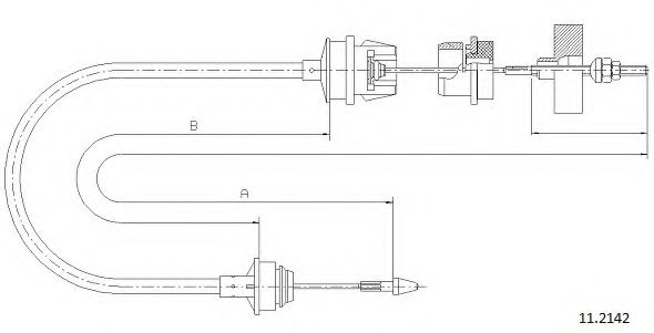 Трос, управление сцеплением PEX 50589
