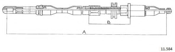 Трос, стояночная тормозная система CABOR 11.584