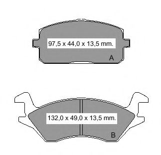 Комплект тормозных колодок, дисковый тормоз ROADHOUSE 2105