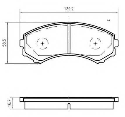 Комплект тормозных колодок, дисковый тормоз VEMA K408300