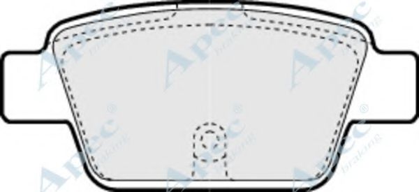 Комплект тормозных колодок, дисковый тормоз APEC braking PAD1260