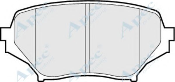Комплект тормозных колодок, дисковый тормоз APEC braking PAD1486