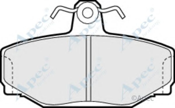 Комплект тормозных колодок, дисковый тормоз APEC braking PAD644