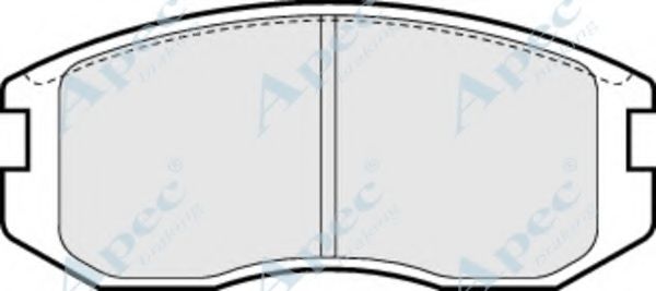Комплект тормозных колодок, дисковый тормоз APEC braking PAD722