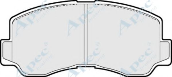 Комплект тормозных колодок, дисковый тормоз APEC braking PAD727