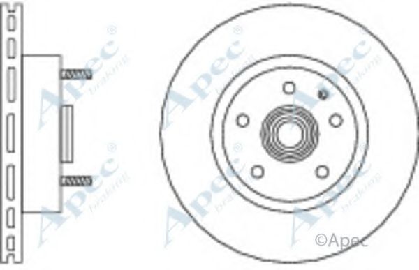Тормозной диск APEC braking DSK590