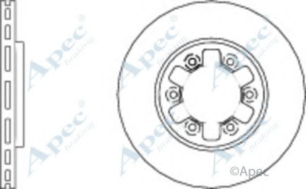 Тормозной диск APEC braking DSK744