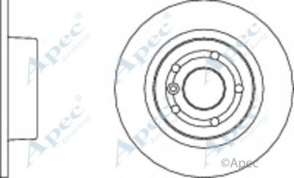 Тормозной диск APEC braking DSK952