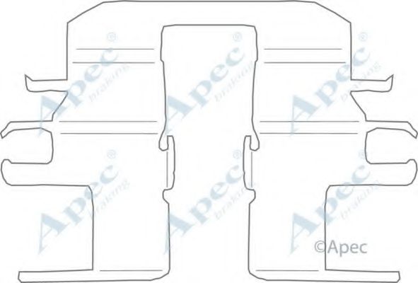 Комплектующие, тормозные колодки APEC braking KIT1140