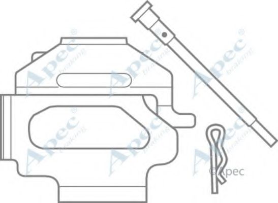 Комплектующие, тормозные колодки APEC braking KIT416