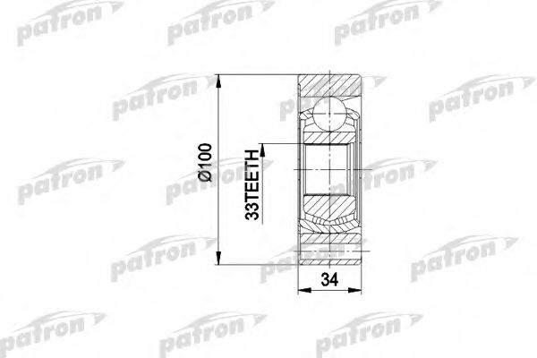 Шарнирный комплект, приводной вал PATRON PCV3010