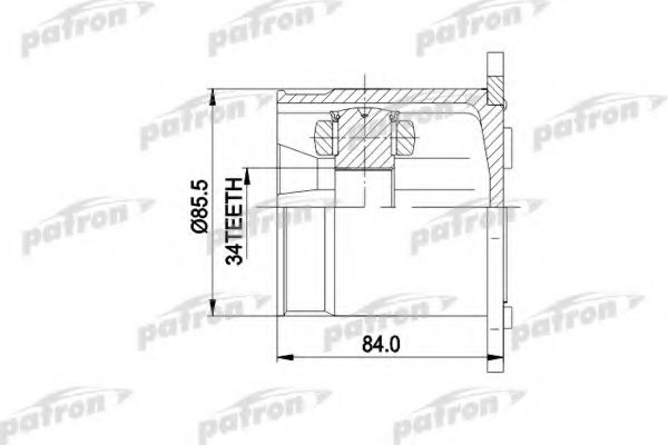 Шарнирный комплект, приводной вал PATRON PCV5031