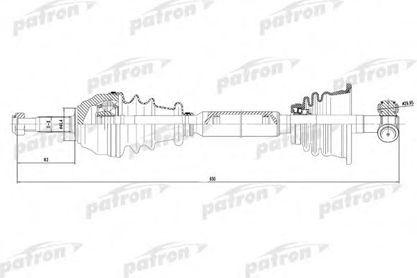 Приводной вал PATRON PDS0048