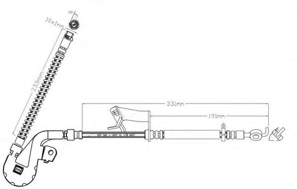 Тормозной шланг MOTAQUIP LVBH1603