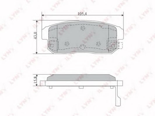 Комплект тормозных колодок, дисковый тормоз LYNXauto BD-5719