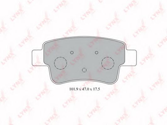 Комплект тормозных колодок, дисковый тормоз LYNXauto BD-5917