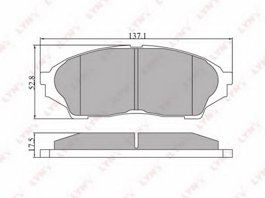 Комплект тормозных колодок, дисковый тормоз LYNXauto BD-7514