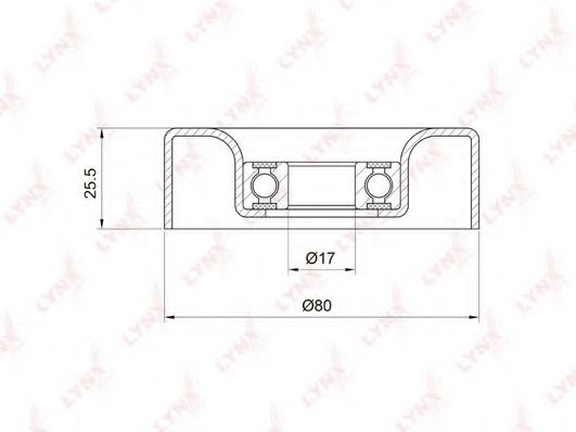 Натяжной ролик, поликлиновой  ремень LYNXauto PB-5002