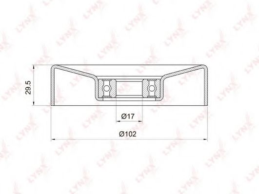 Натяжной ролик, поликлиновой  ремень LYNXauto PB-5033