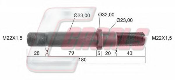 Болт крепления колеса CASALS 21121