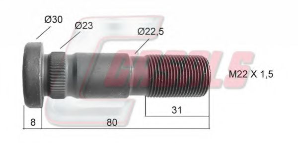 Болт крепления колеса CASALS 21262