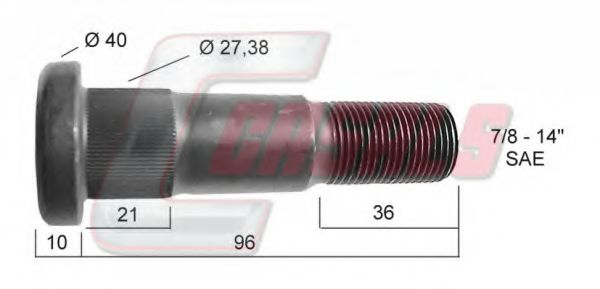Болт крепления колеса CASALS 21307