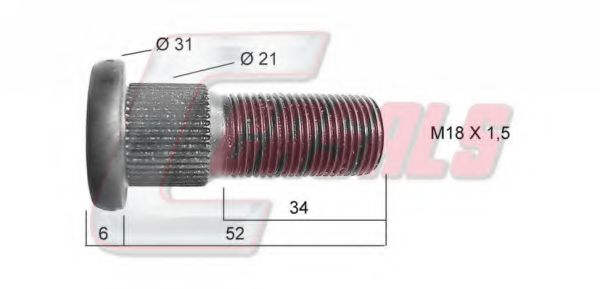 Болт крепления колеса CASALS 21433
