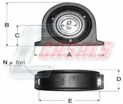 Подвеска, карданный вал CASALS ST44