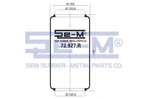 Кожух пневматической рессоры SEM LASTIK 72.927.R
