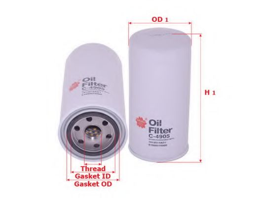 Масляный фильтр SAKURA  Automotive C4905