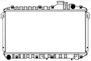 Радиатор, охлаждение двигателя SAKURA  Automotive 1301-0252