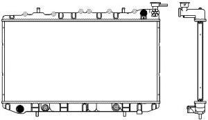 Радиатор, охлаждение двигателя SAKURA  Automotive 3251-1001