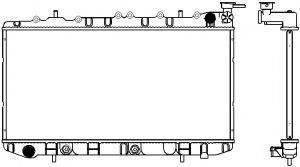 Радиатор, охлаждение двигателя SAKURA  Automotive 3341-1004
