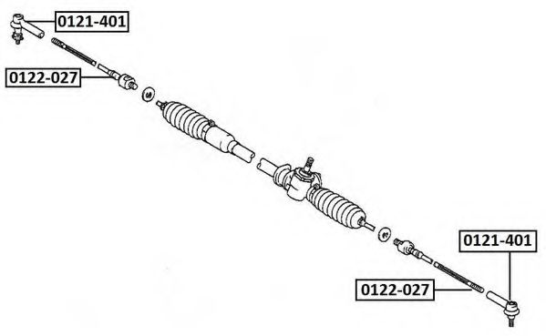 Наконечник поперечной рулевой тяги ASVA 0121-401