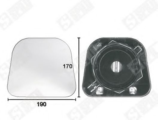 Зеркальное стекло, широкоугольное зеркало SPILU 19001